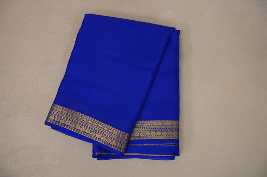 Royal Blue with self borders Mysore Silk Saree SS9489