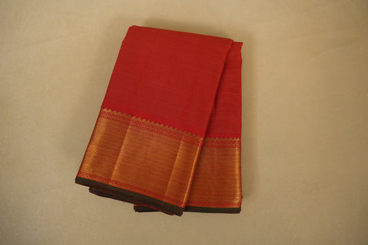 Red Vaira Oosi Vintage Kanjivaram Silk Saree