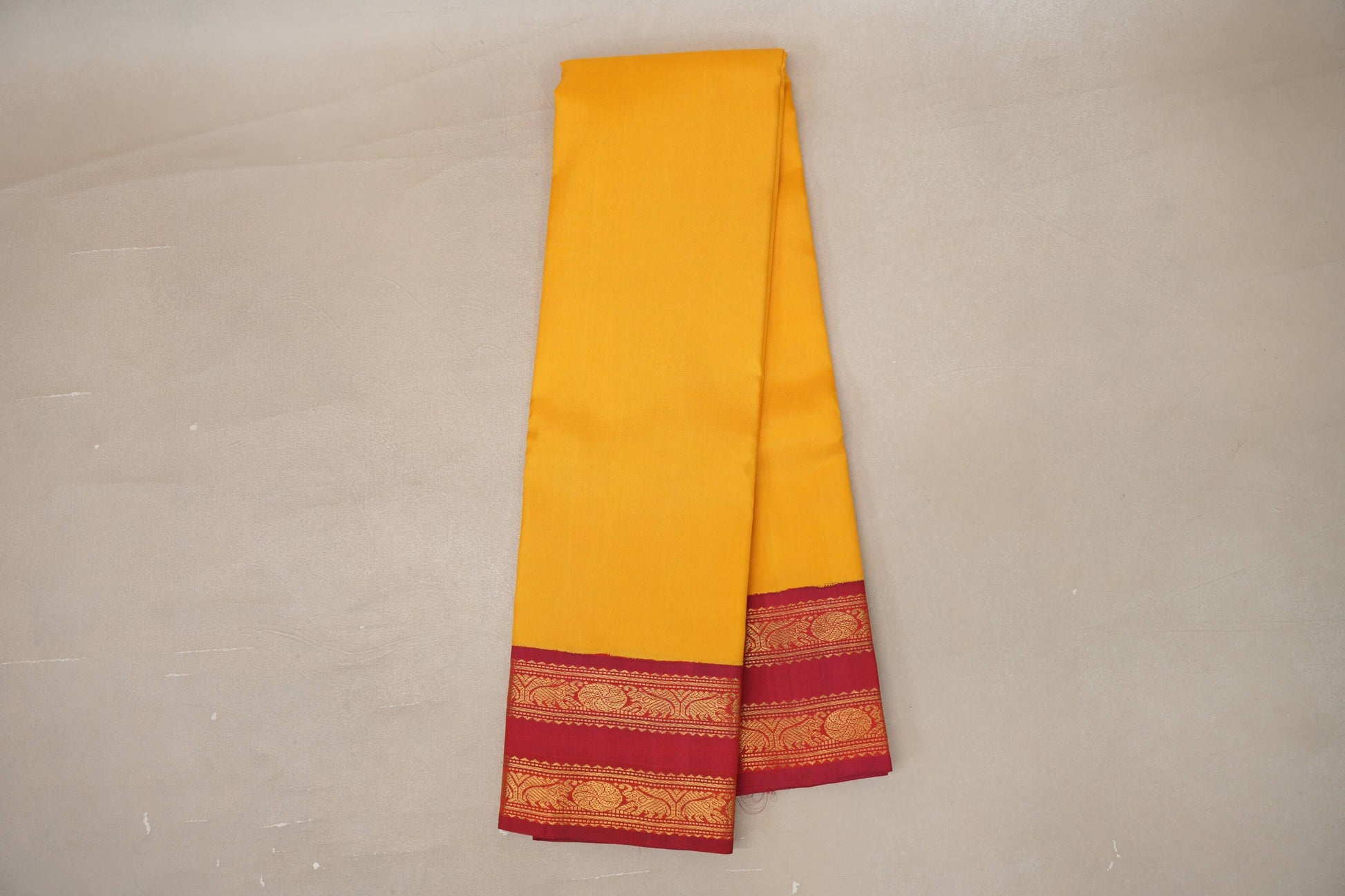 Mango Yellow  Vintage Kanjivaram Silk Saree online