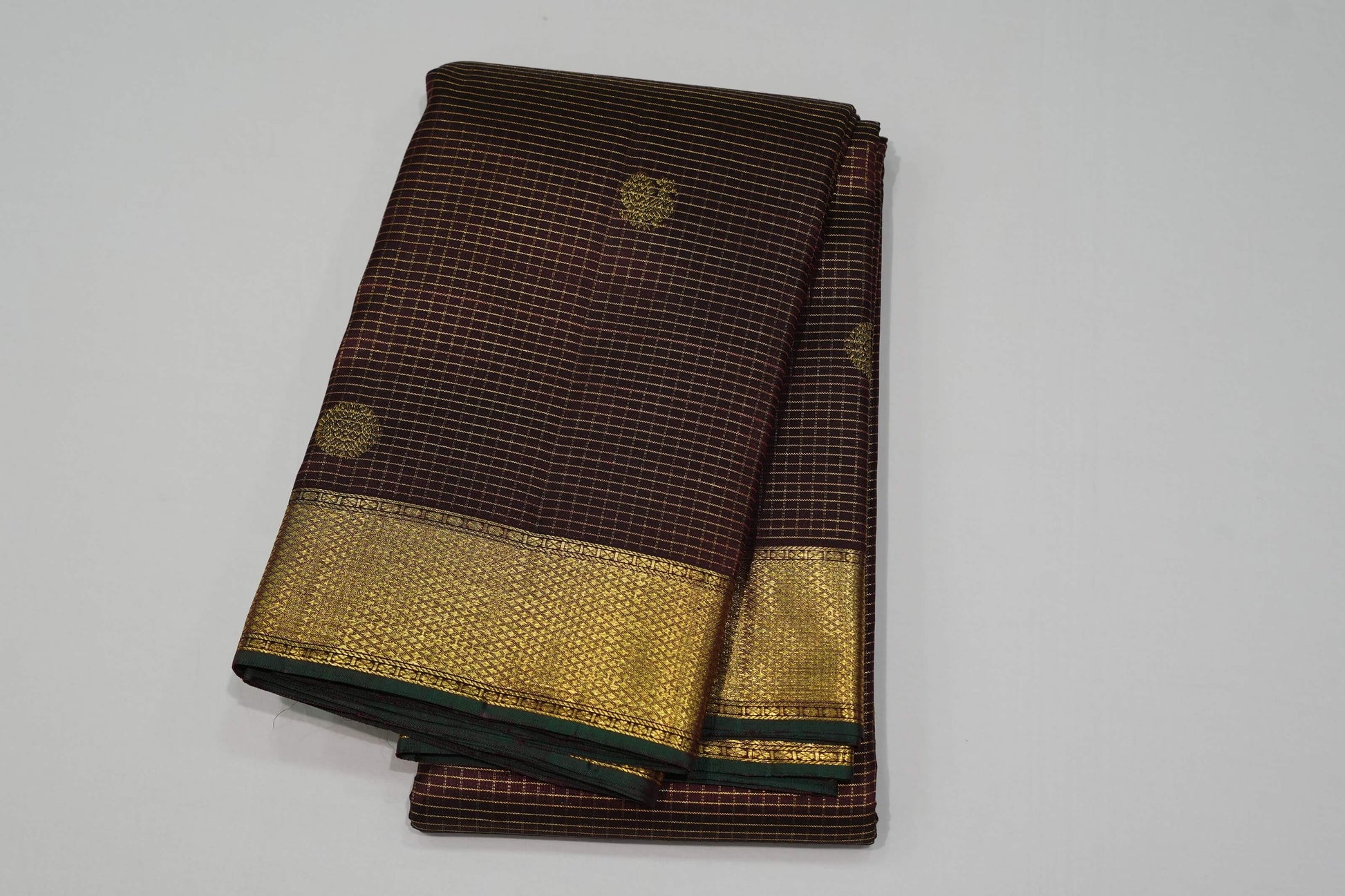 Coffee brown kanchipuram silk saree