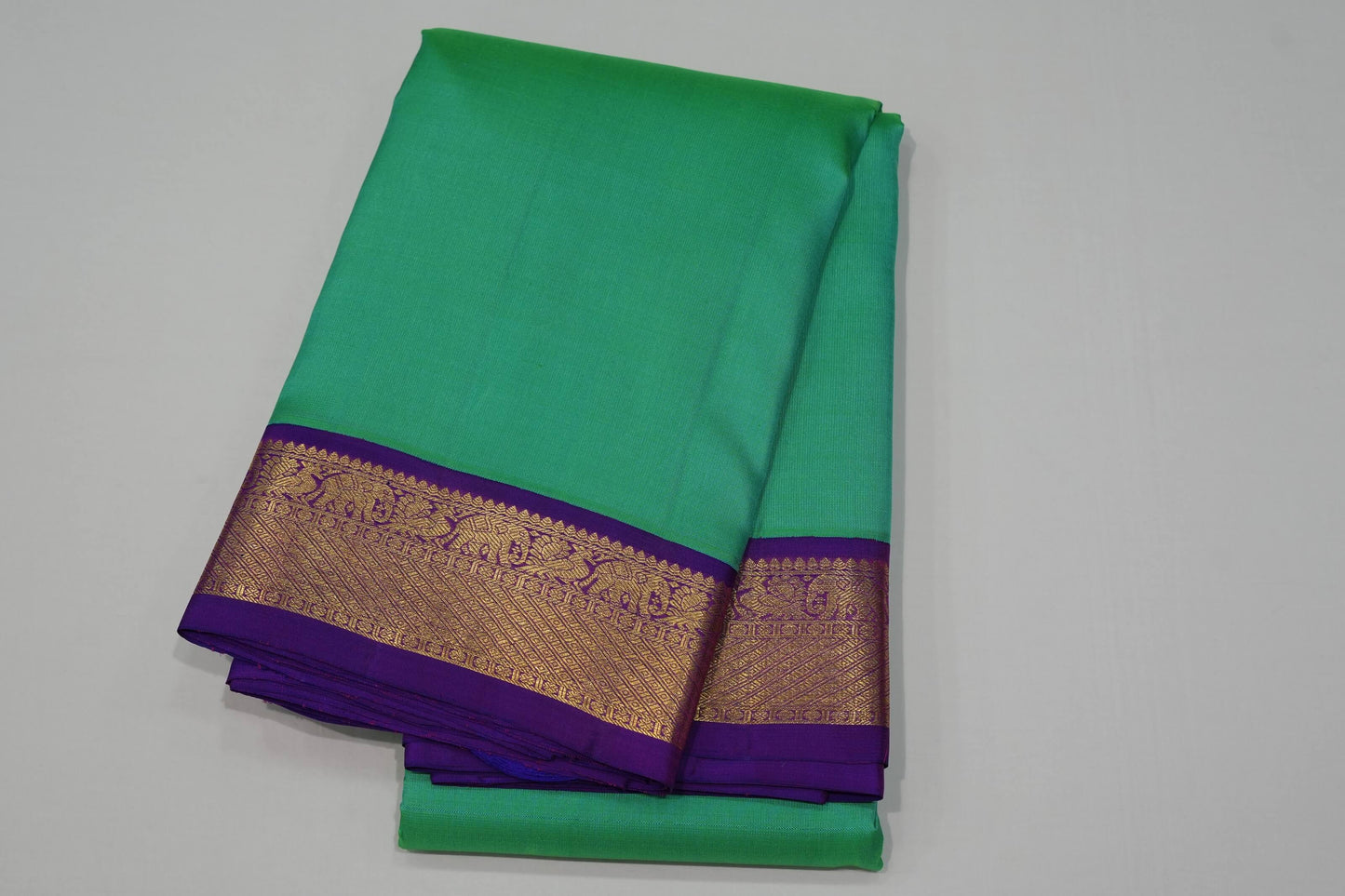 Rexona green kanchipuram silk saree