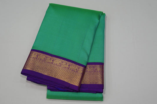 Rexona green kanchipuram silk saree