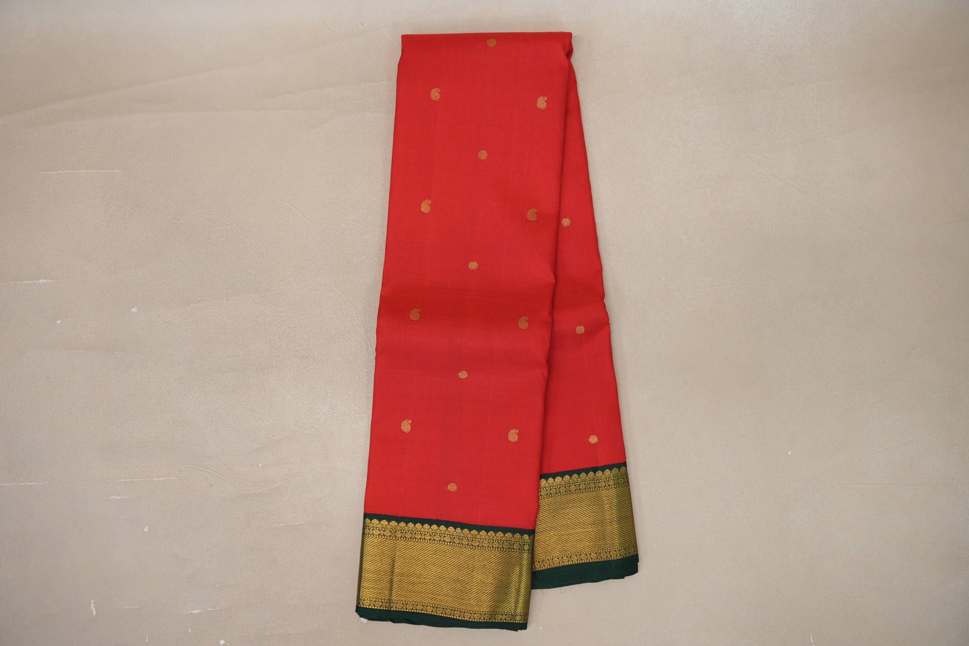 Tomato Red Vintage Kanjivaram Silk Saree online