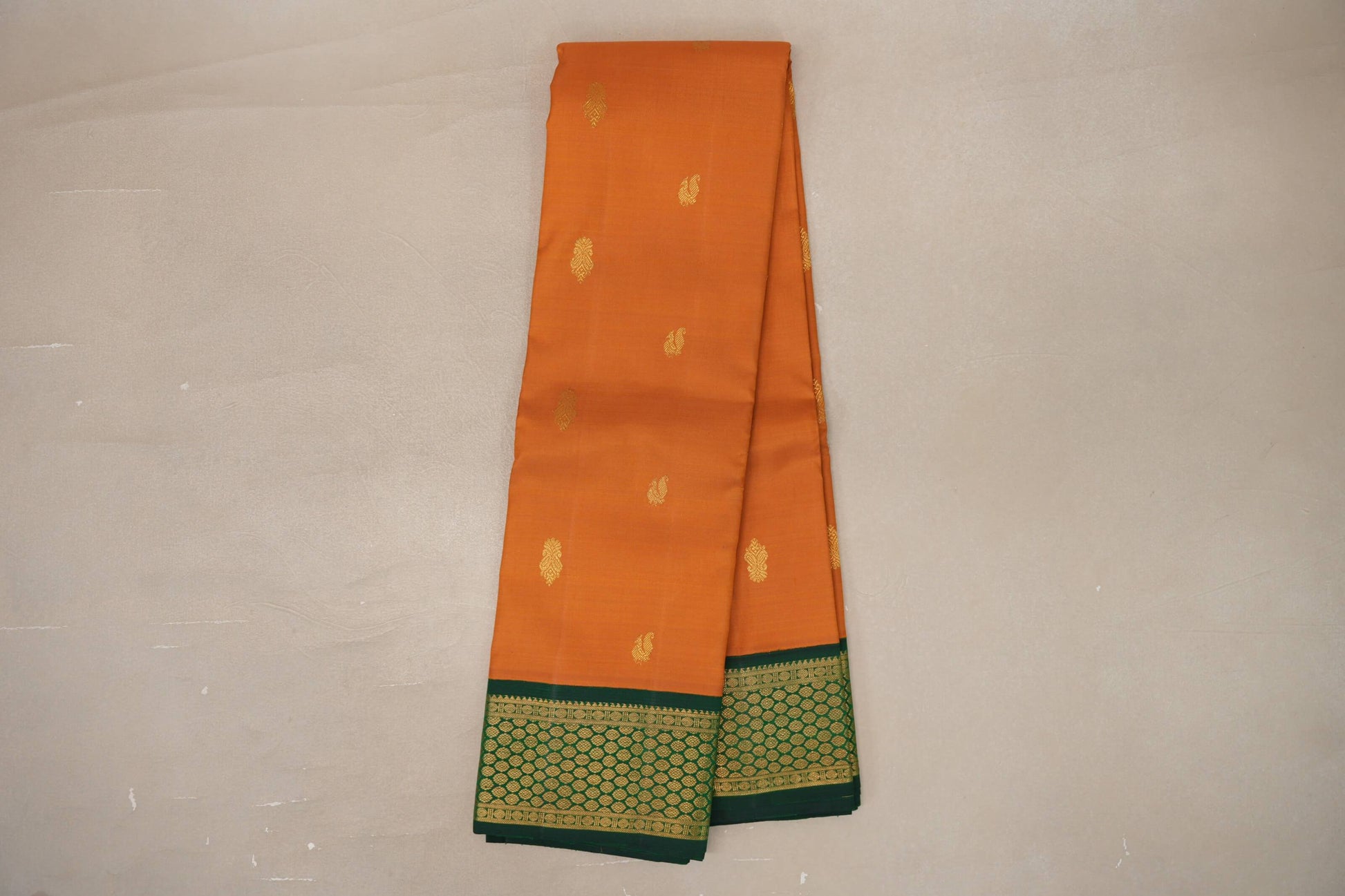 Mustard Orange Vintage Kanjivaram Silk Saree online