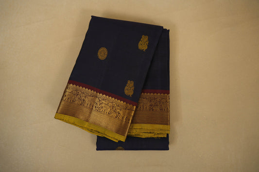 Jamun Color with Maroon Borders Vintage Kanjivaram Silk Saree