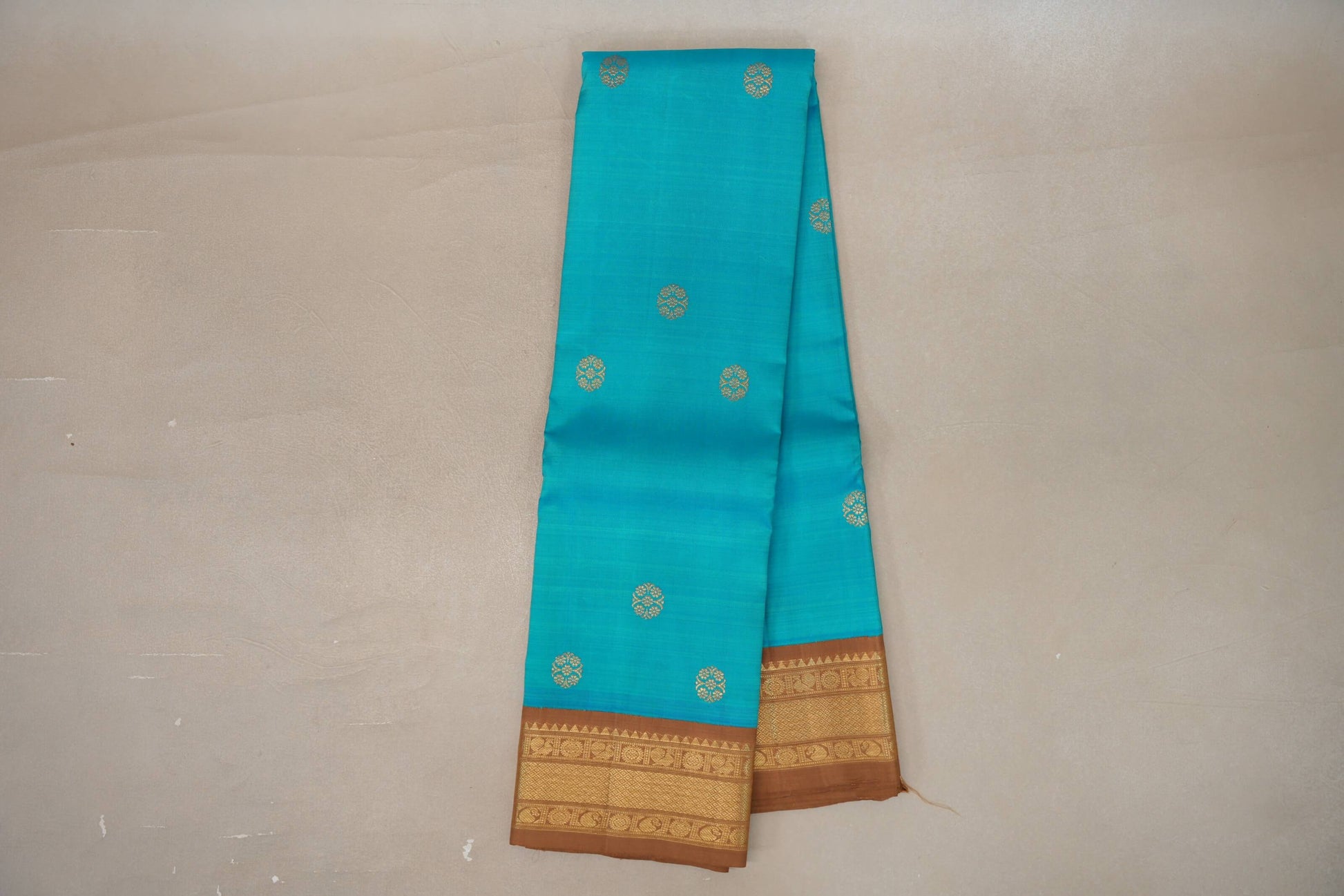 Aqua Blue Vintage Kanjivaram Silk Saree online