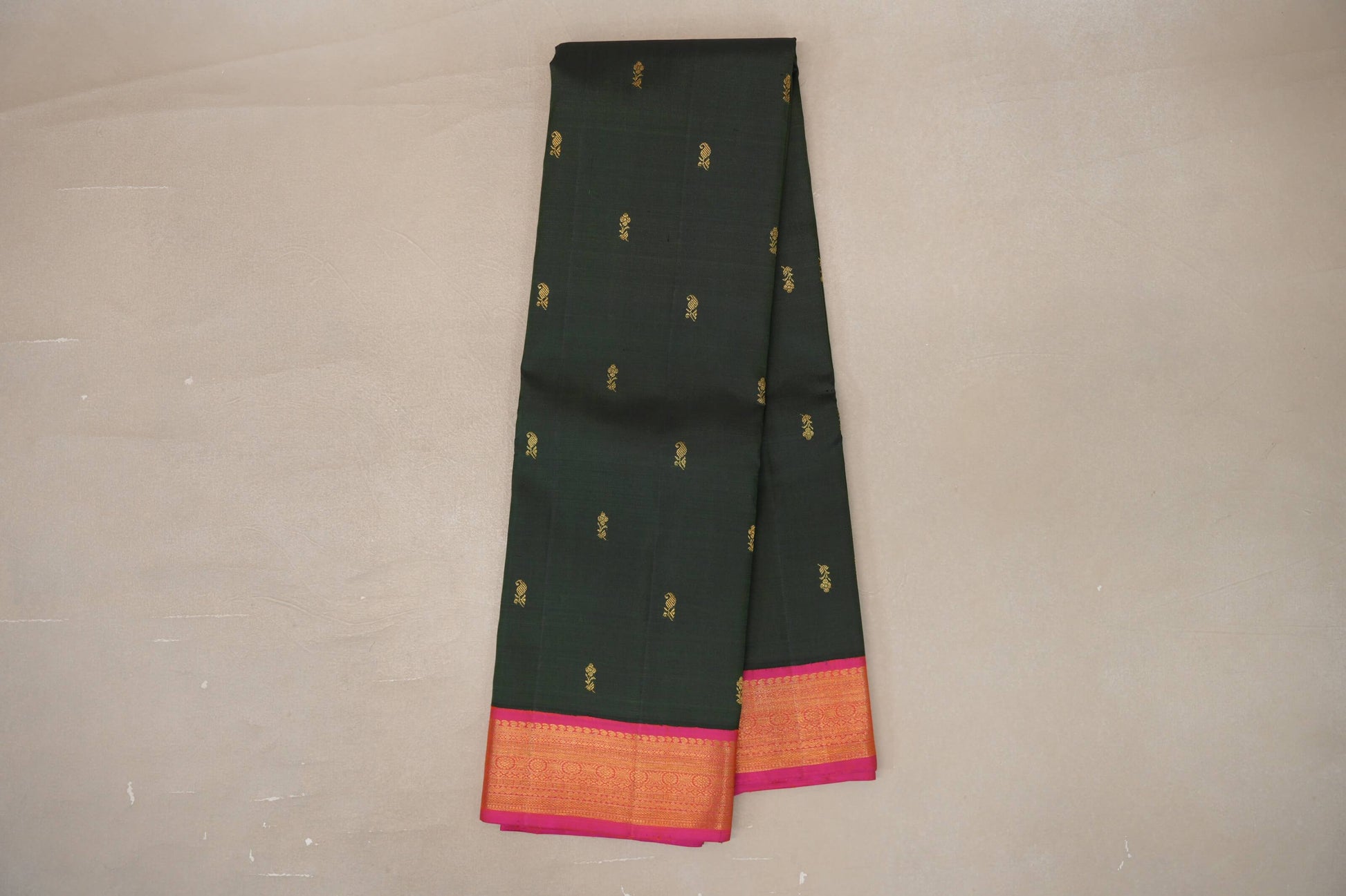 Bottle Green Kanjivaram Silk Saree online