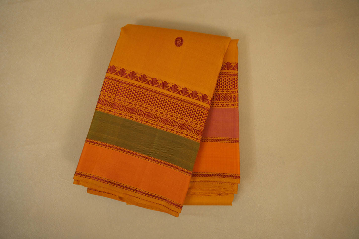 Mustard Vintage Kanjivaram Silk Saree