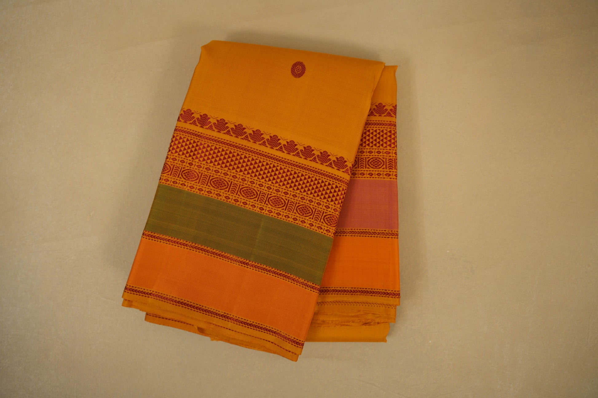 Mustard Vintage Kanjivaram Silk Saree