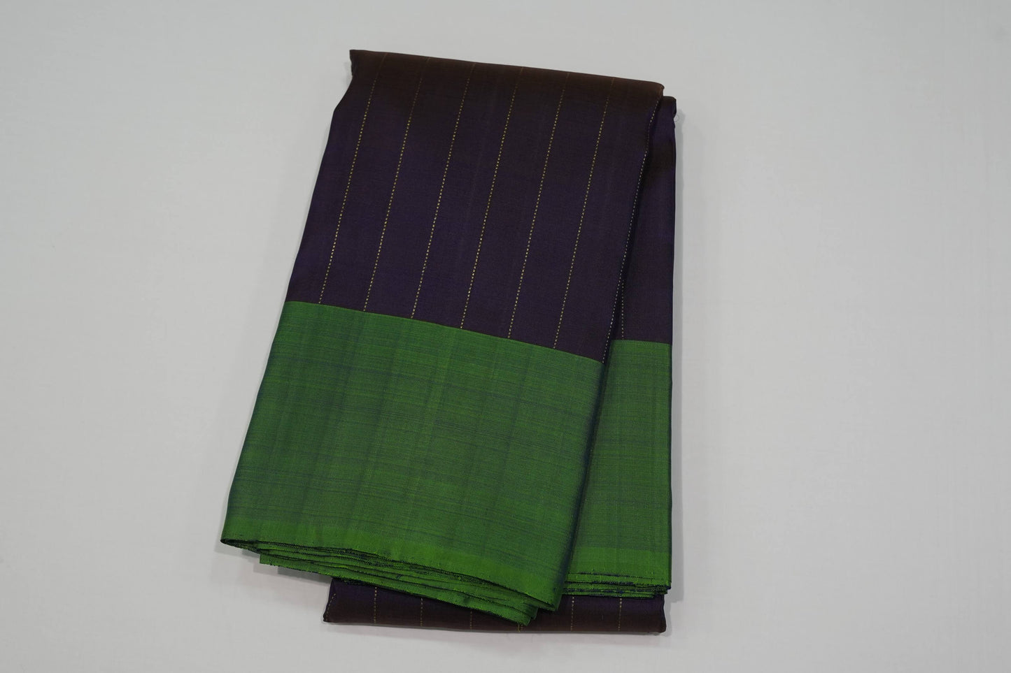 Dark coffee brown kanchipuram silk saree