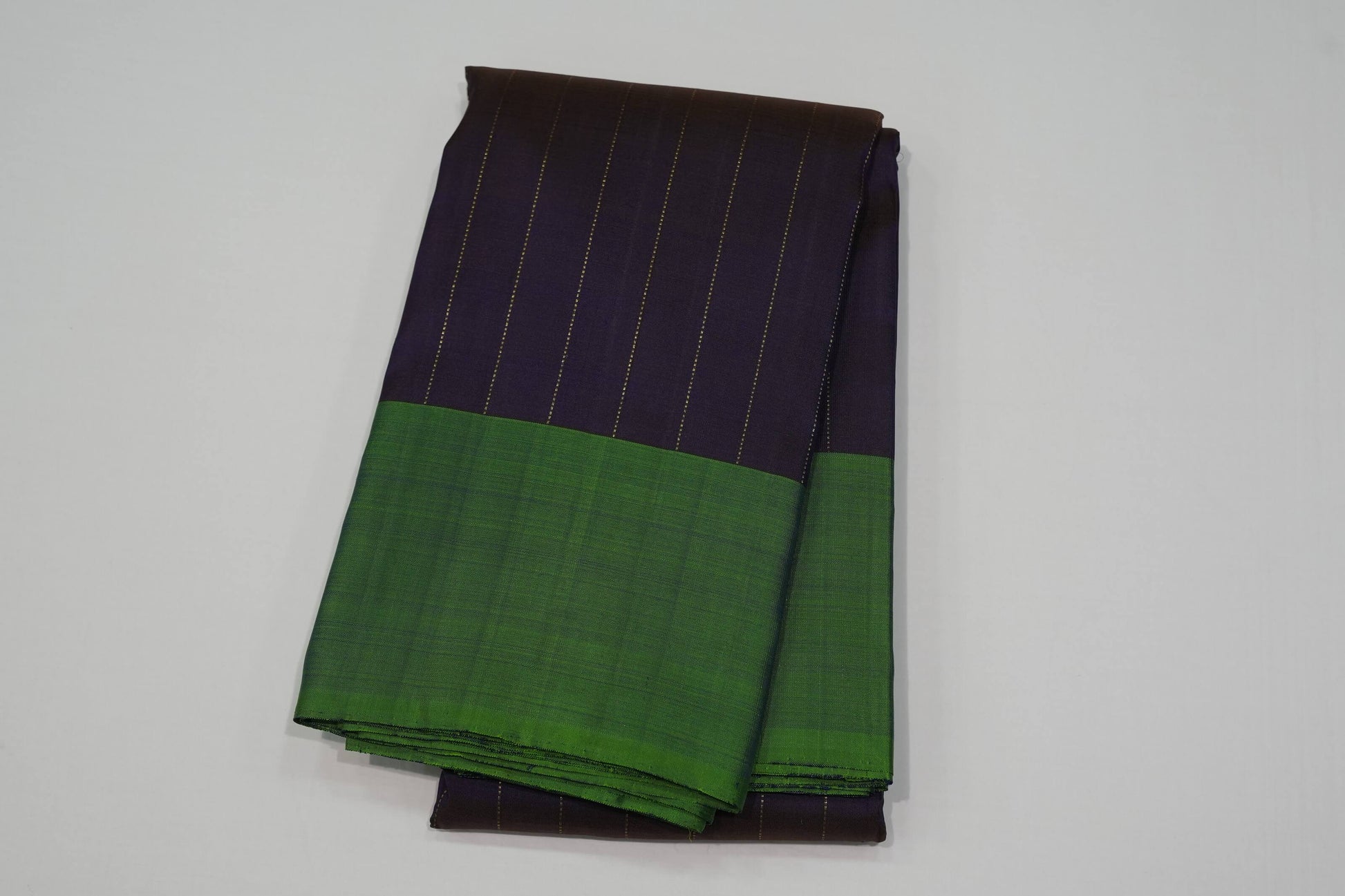 Dark coffee brown kanchipuram silk saree