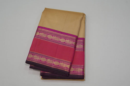 Sandal kanchipuram silk saree