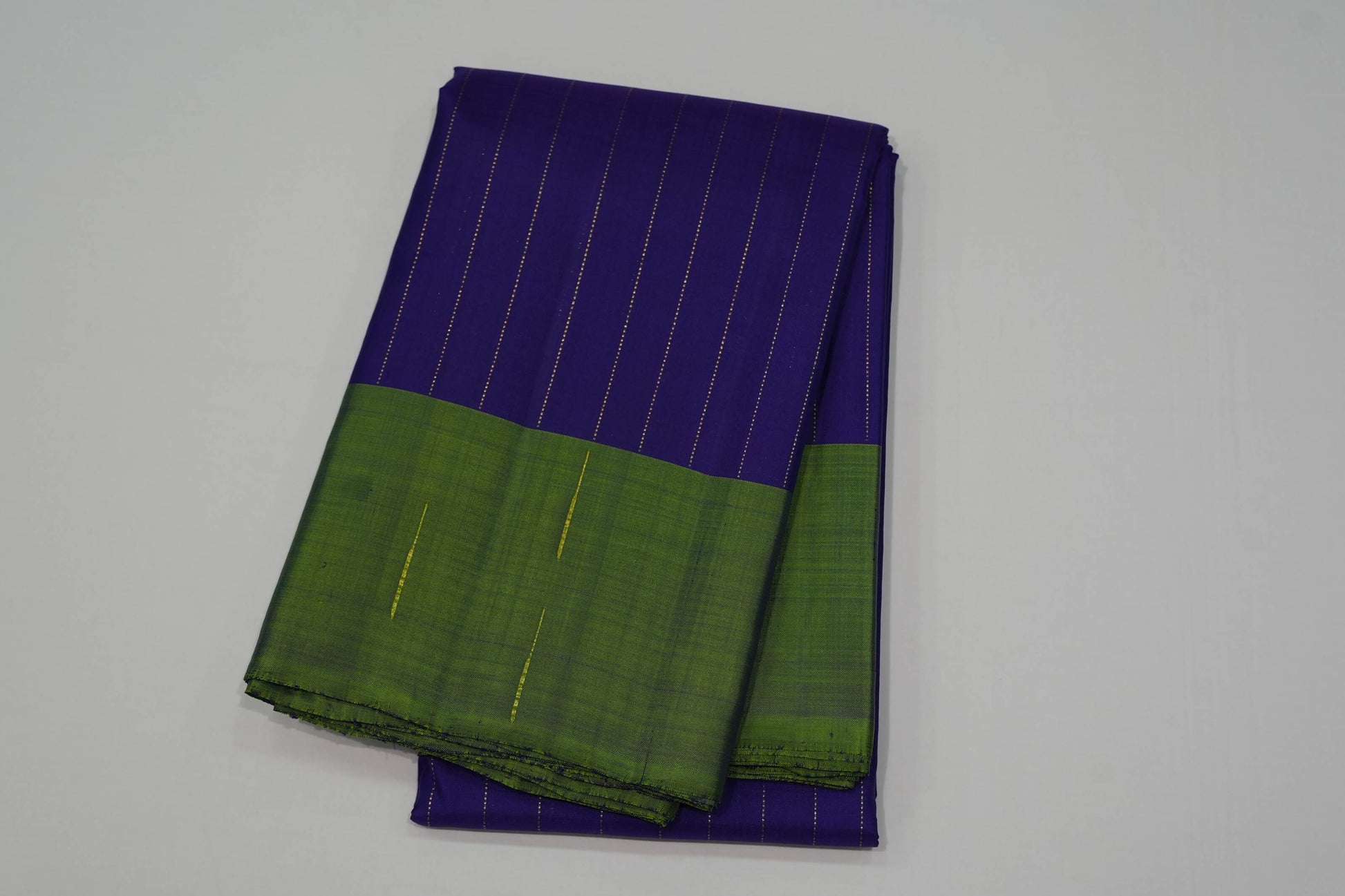 Dark violet kanchipuram silk saree