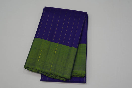 Dark violet kanchipuram silk saree