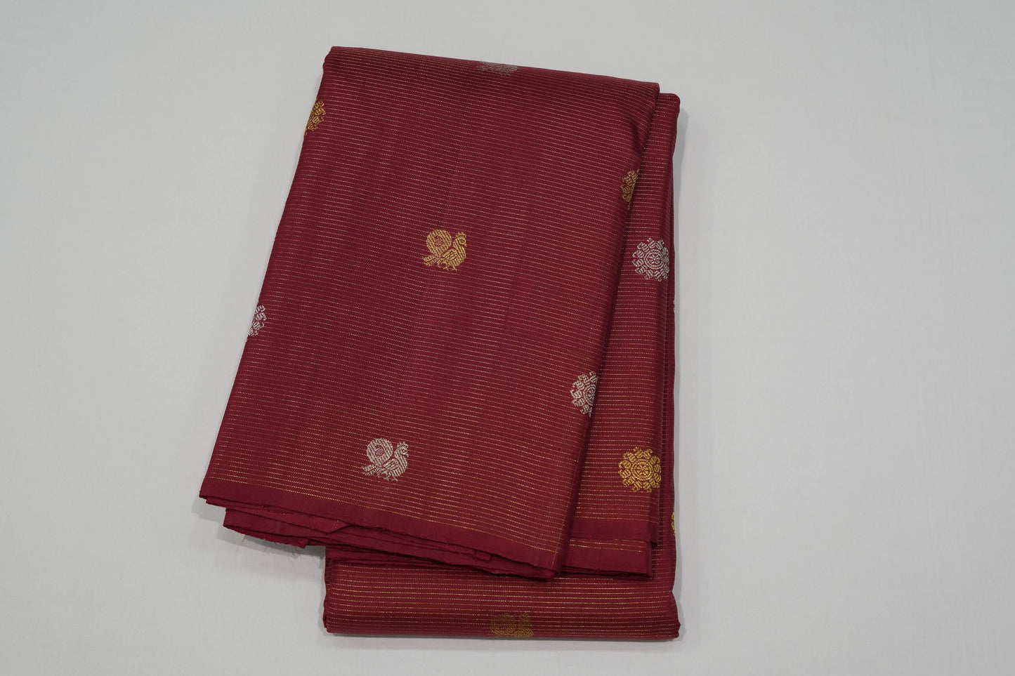 Maroon kanchipuram silk saree