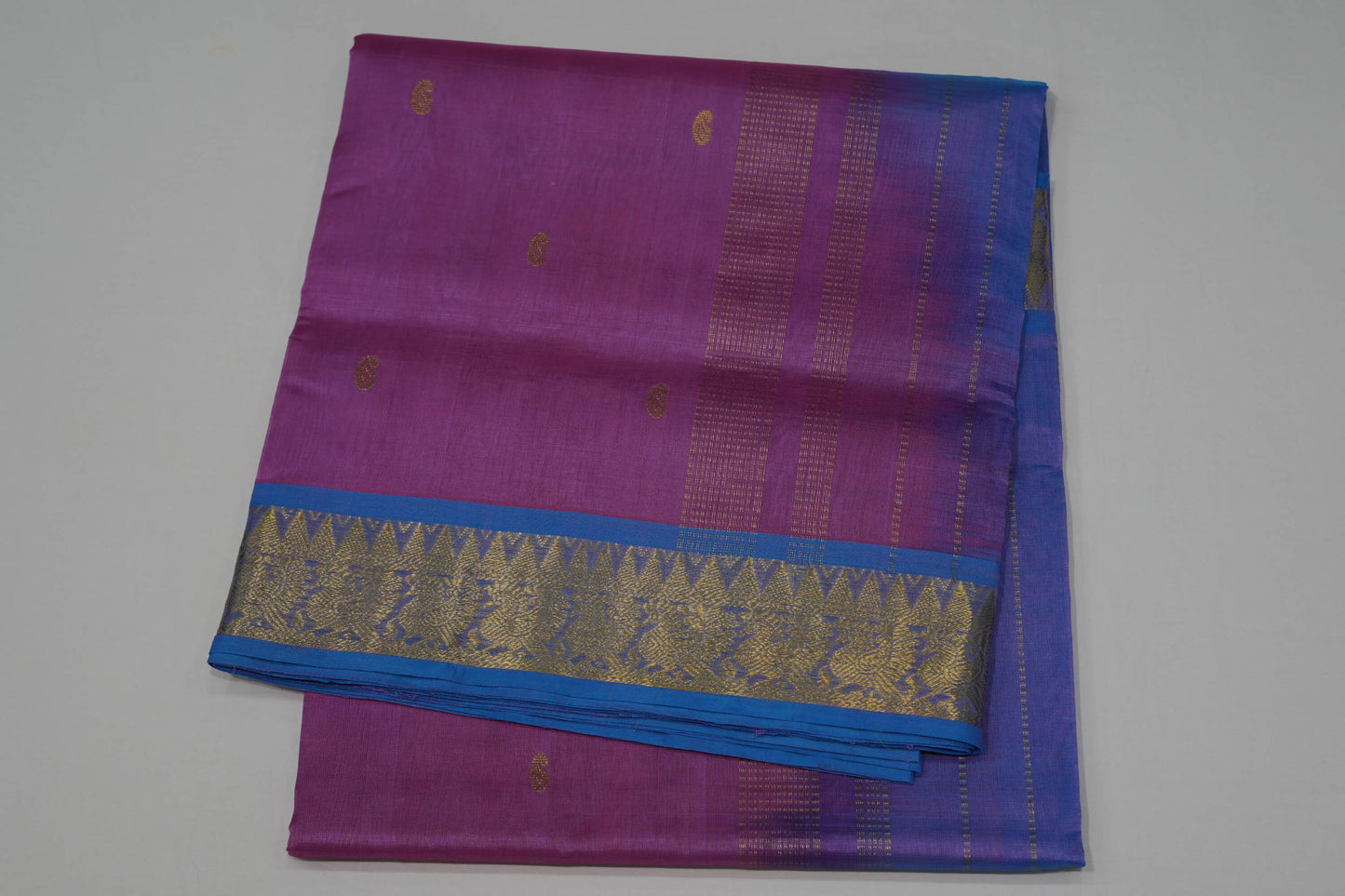 Onion pink silk cotton saree