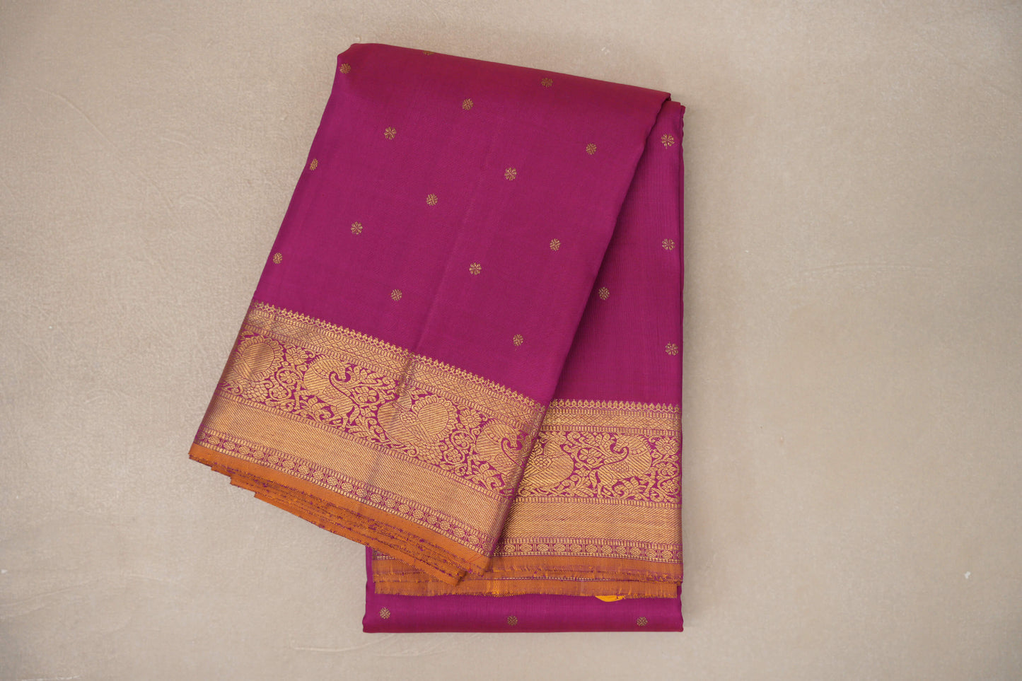 Rani Pink Vintage Heirloom Kanjivaram Silk Saree