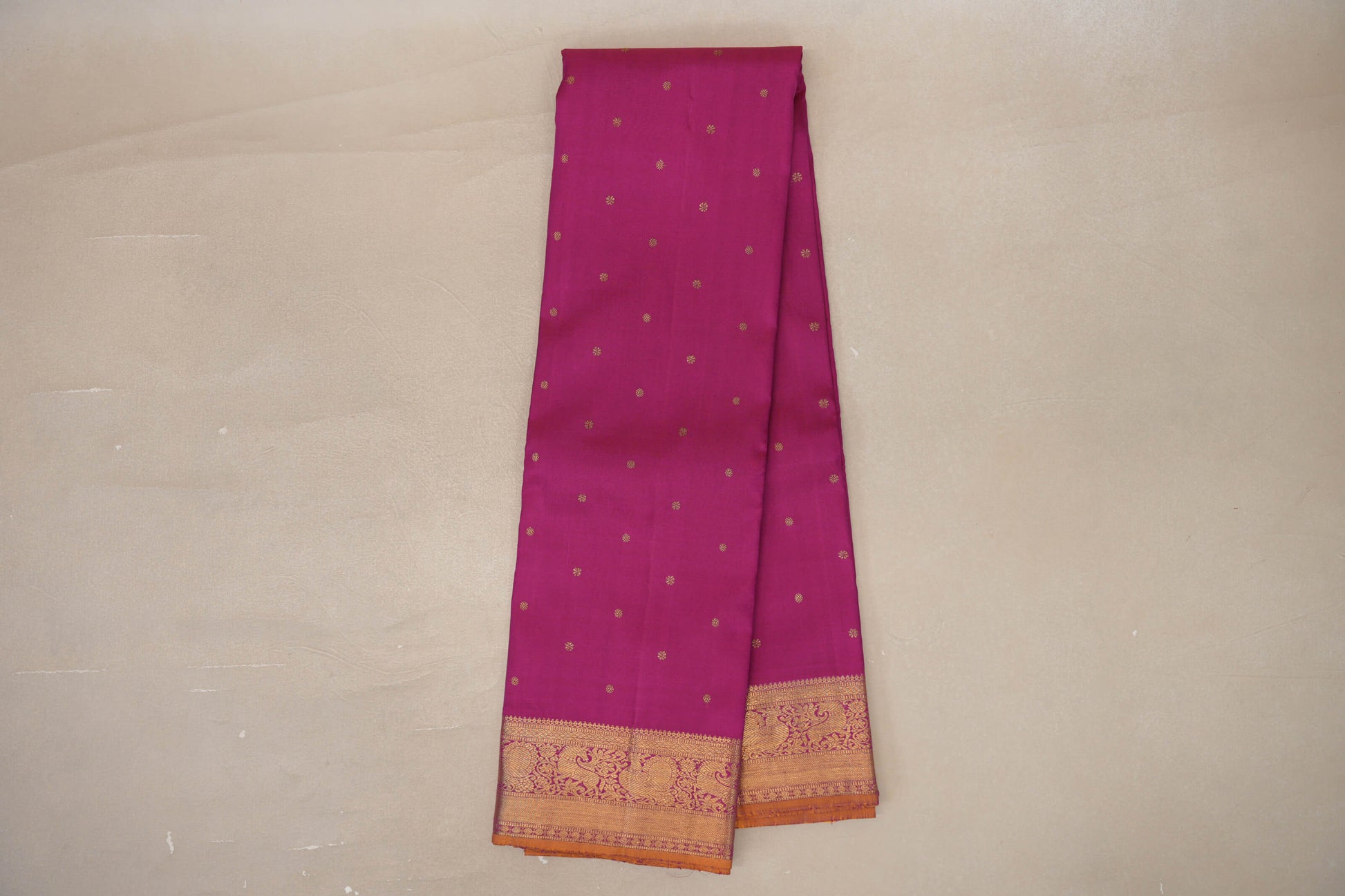 Online Rani Pink Vintage Heirloom Kanjivaram Silk Saree