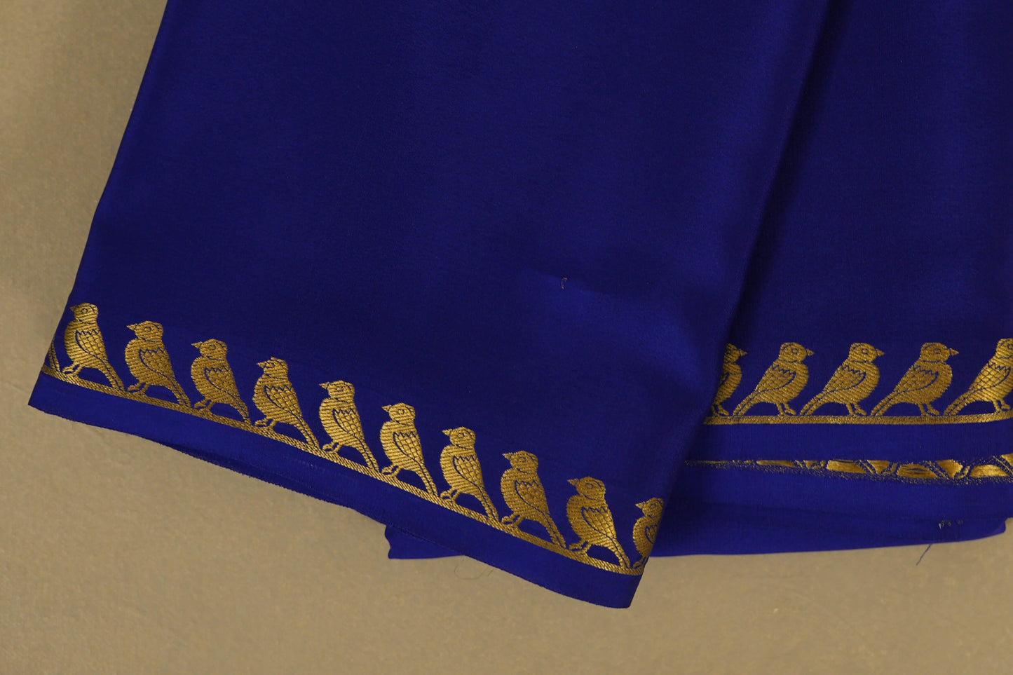 Blue Mysore Silk Saree borders