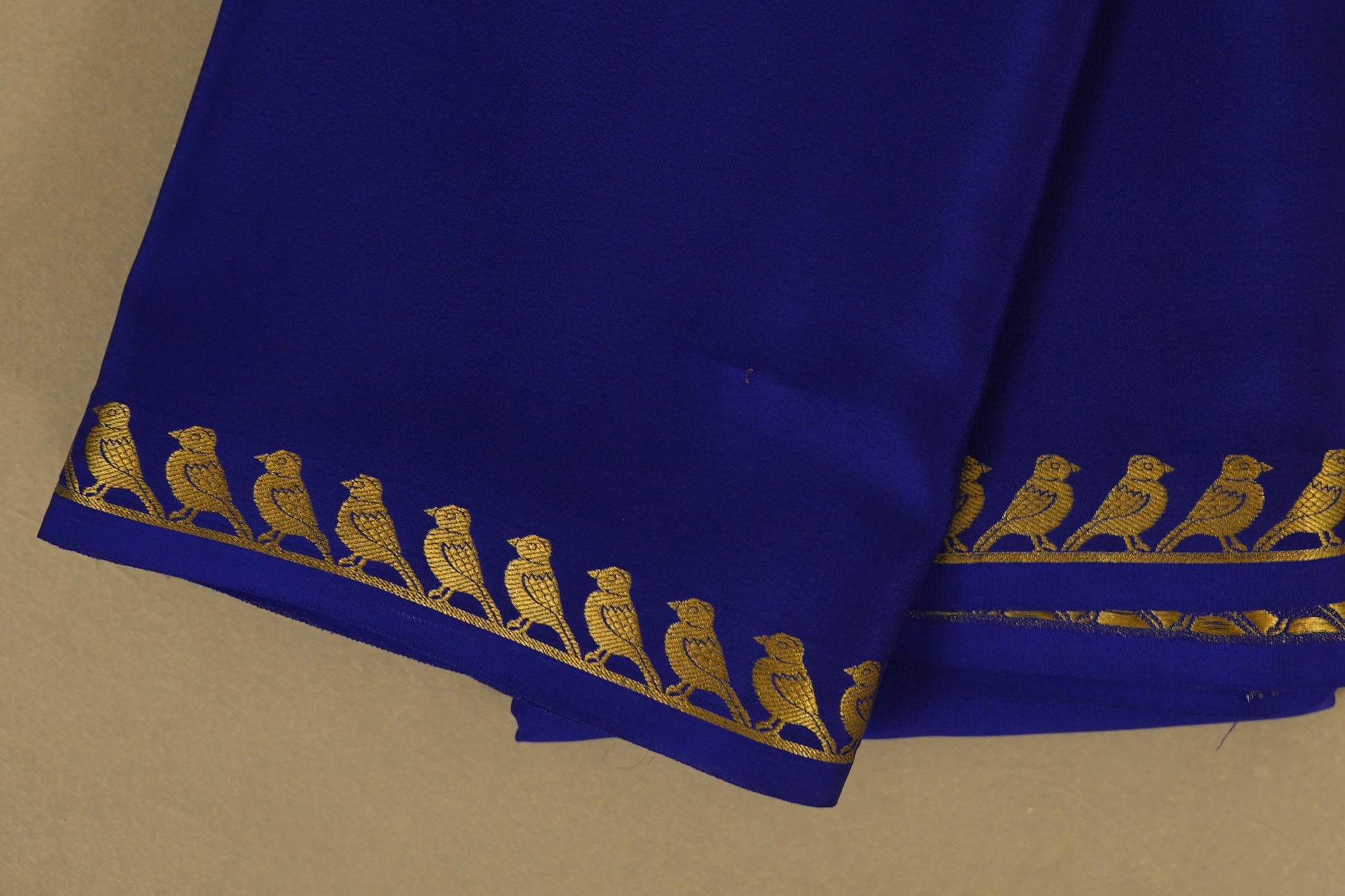Blue Mysore Silk Saree borders