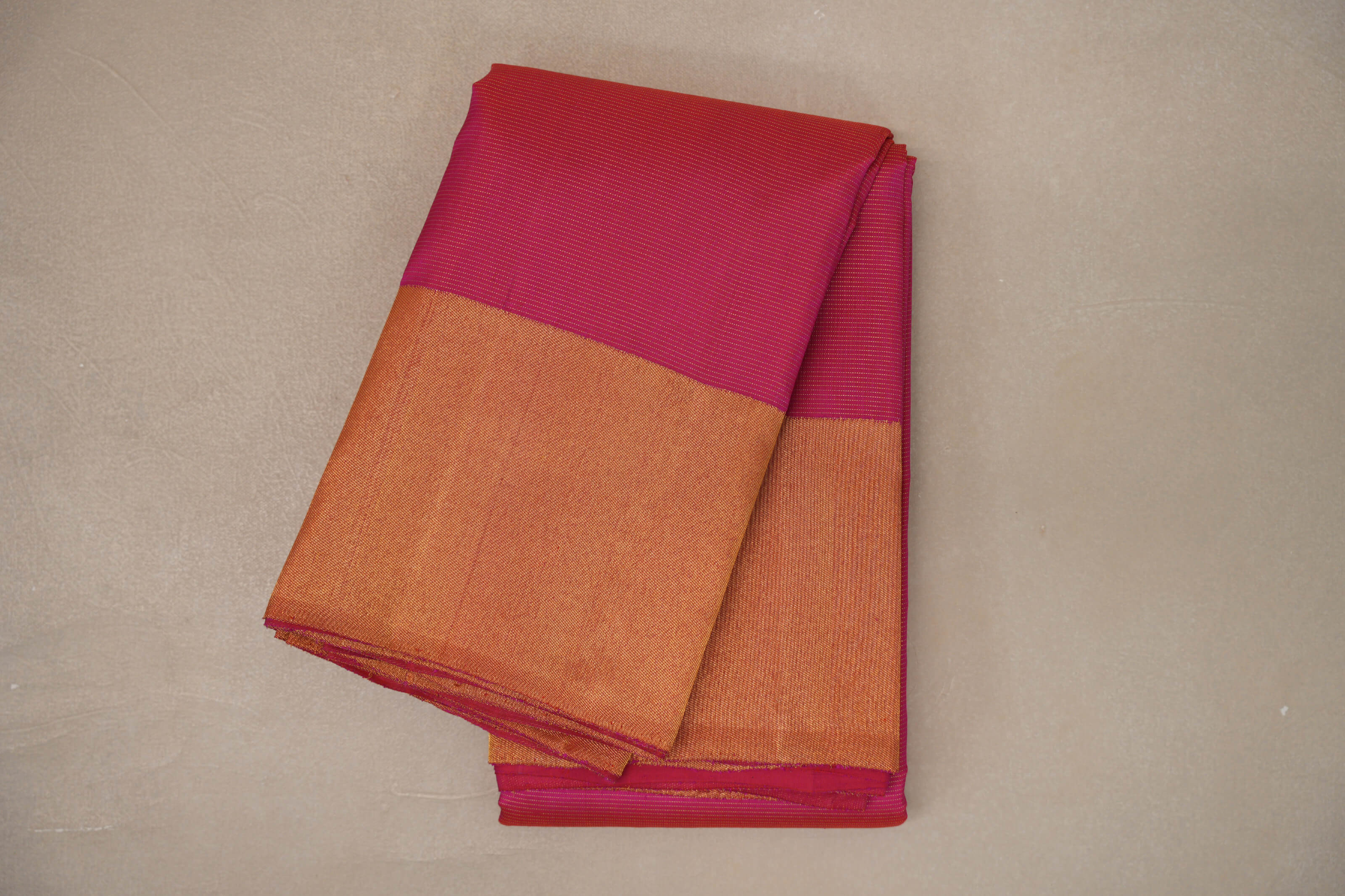 Orangish Pink with Vaira Oosi Vintage Kanjivaram Silk Saree
