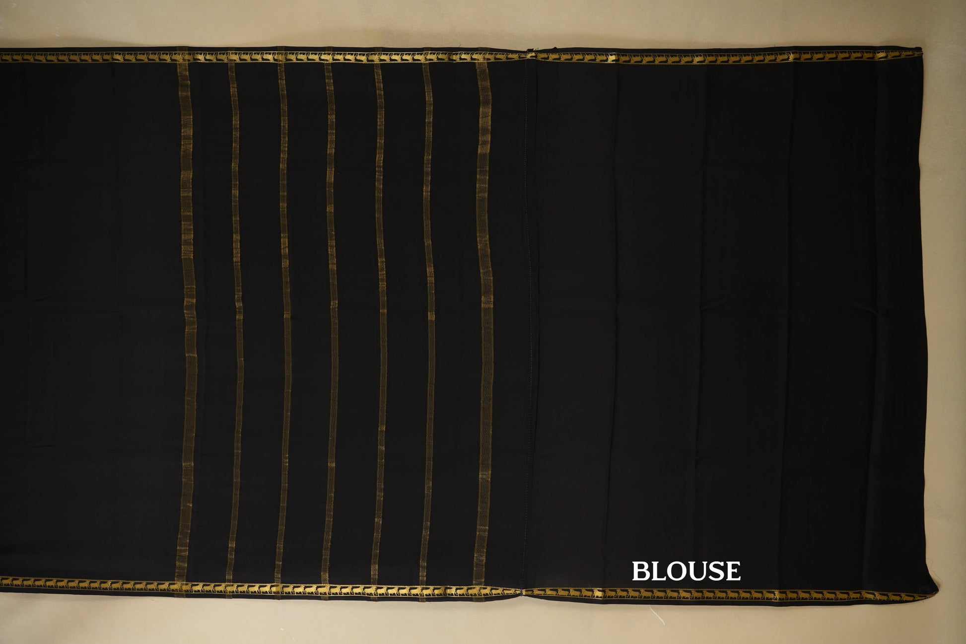 Black Mysore Silk Saree blouse