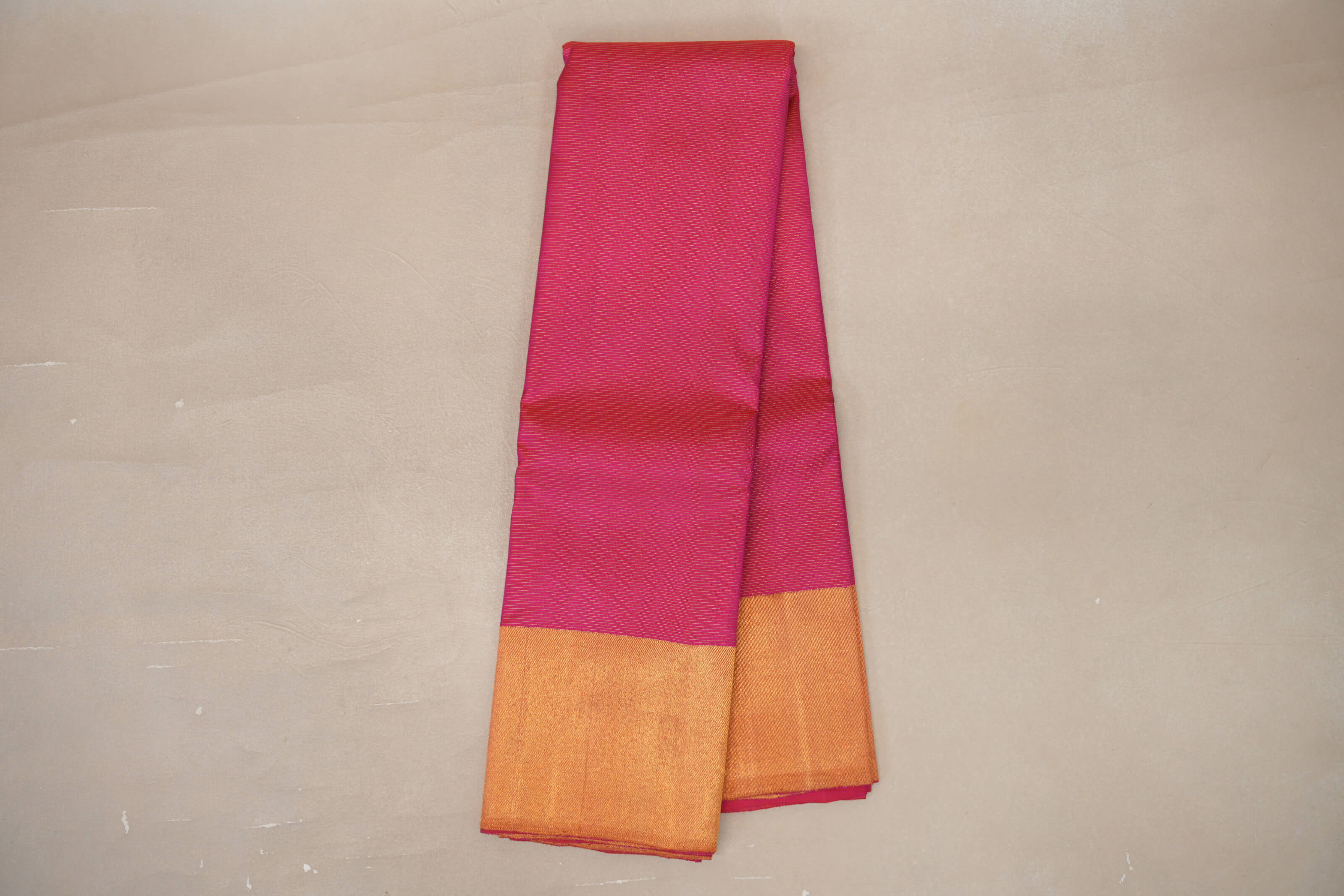 Online Orangish Pink with Vaira Oosi Vintage Kanjivaram Silk Saree