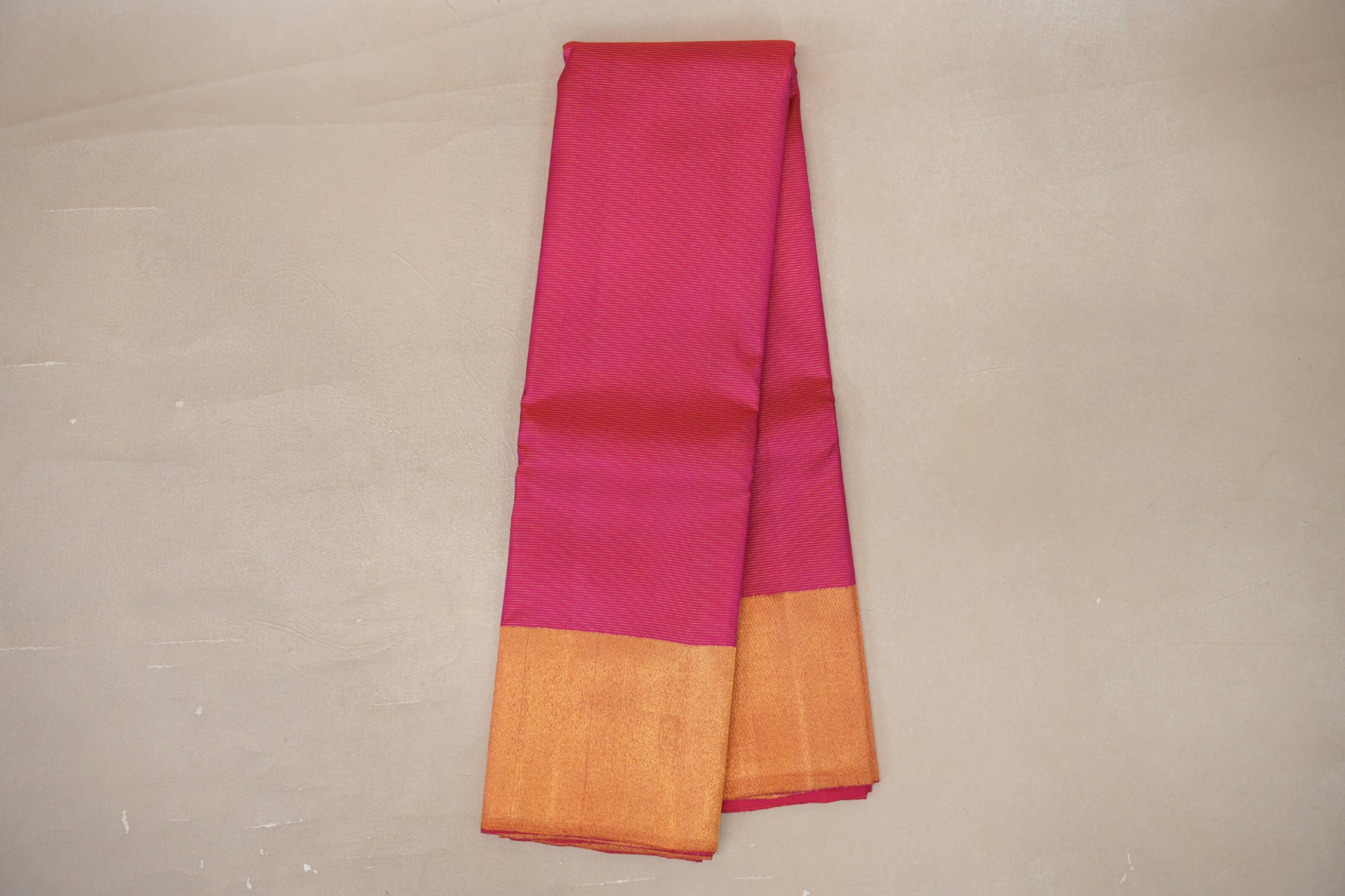 Online Orangish Pink with Vaira Oosi Vintage Kanjivaram Silk Saree