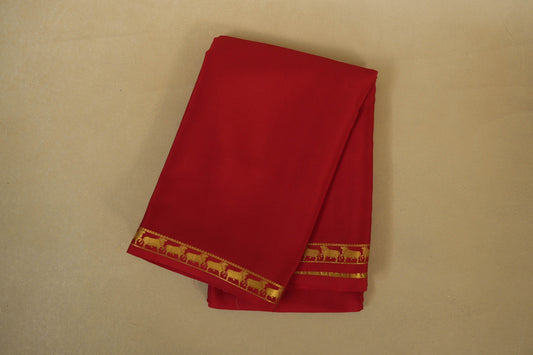 Red Mysore Silk Saree