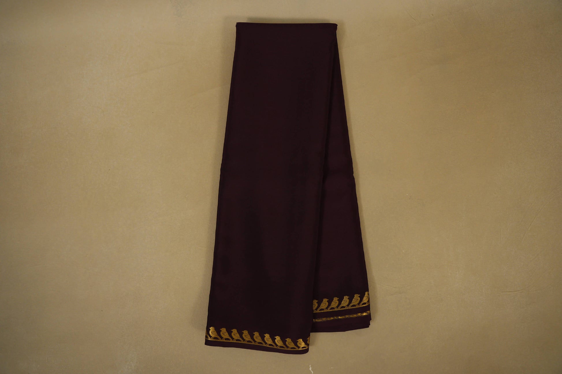 Online Deep Burgundy Mysore Silk Saree