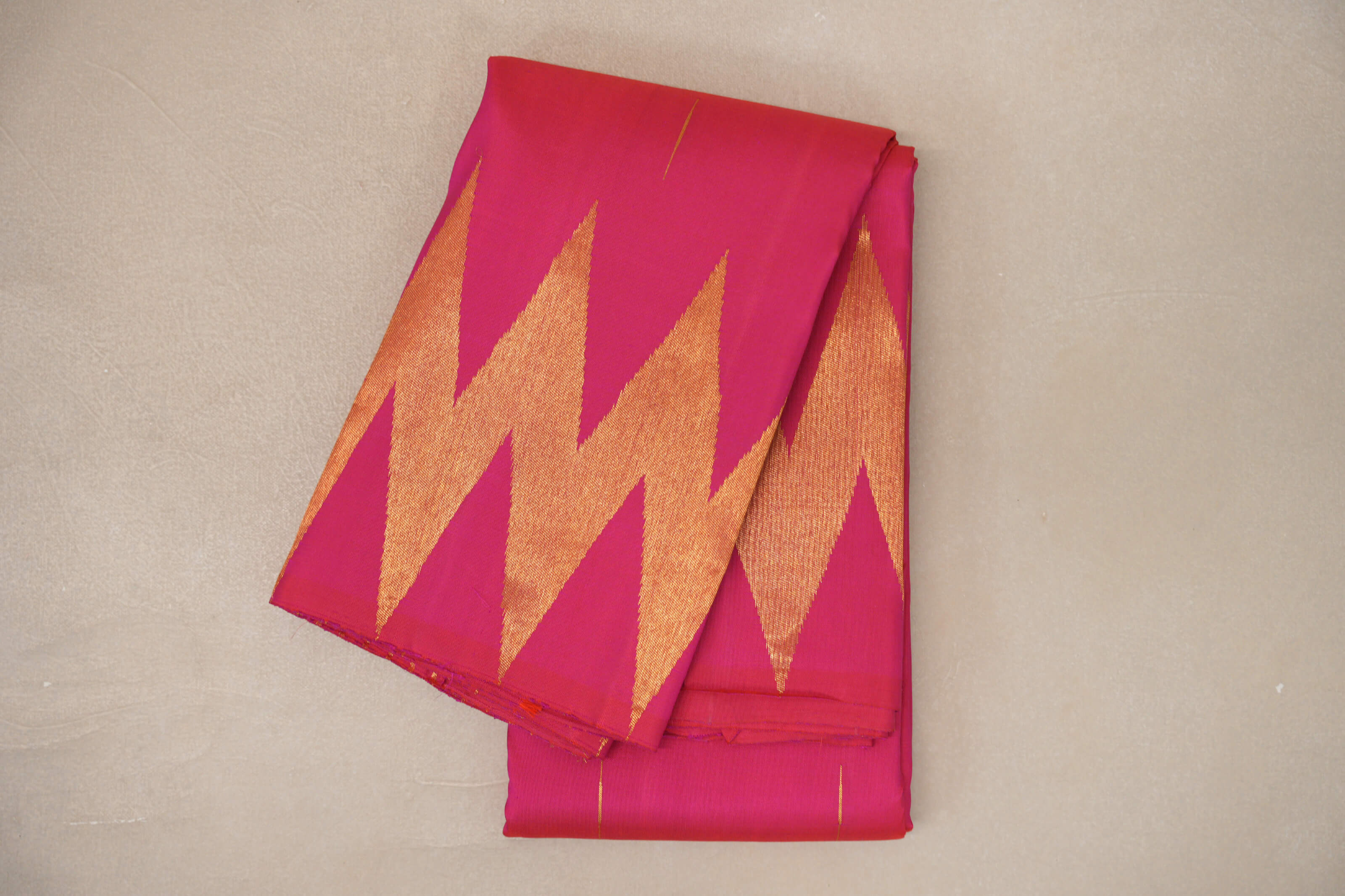 Orangish Pink Vintage Kanjivaram Silk Saree 