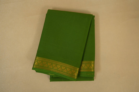 Leaf Green Mysore Silk Saree