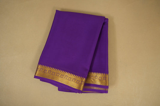 Purple Mysore Silk Saree