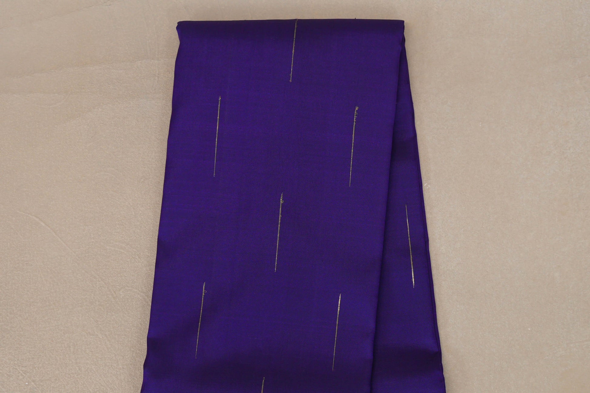 Deep Blue with Rettai Pettu Borders Vintage Kanjivaram Silk Saree body