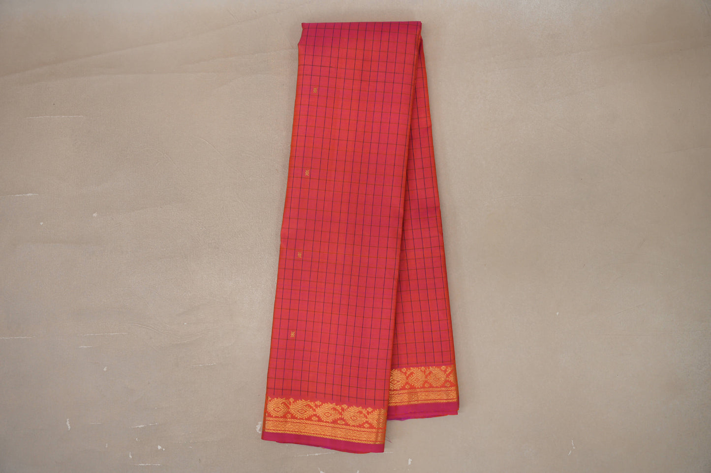 Online Dual Tone of Yellow & Pink Vintage Kanjivaram Silk Saree