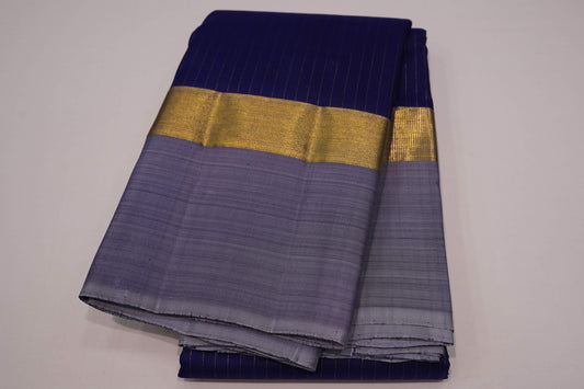Blue vintage kanchipuram silk saree