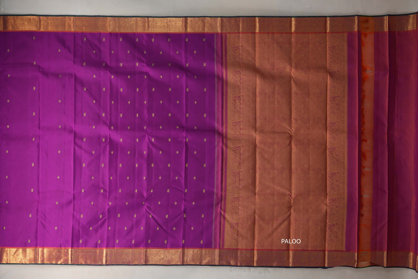 Deep Magenta Vintage Kanjivaram Silk Saree SS9547