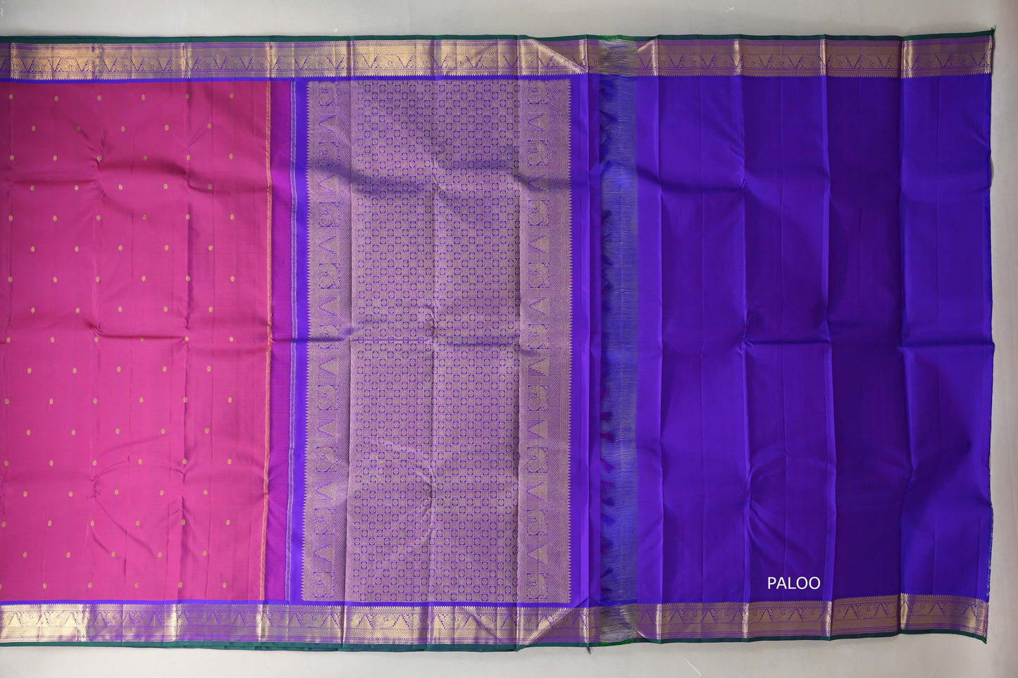 Magenta Vintage Kanjivaram Silk Saree SS9549