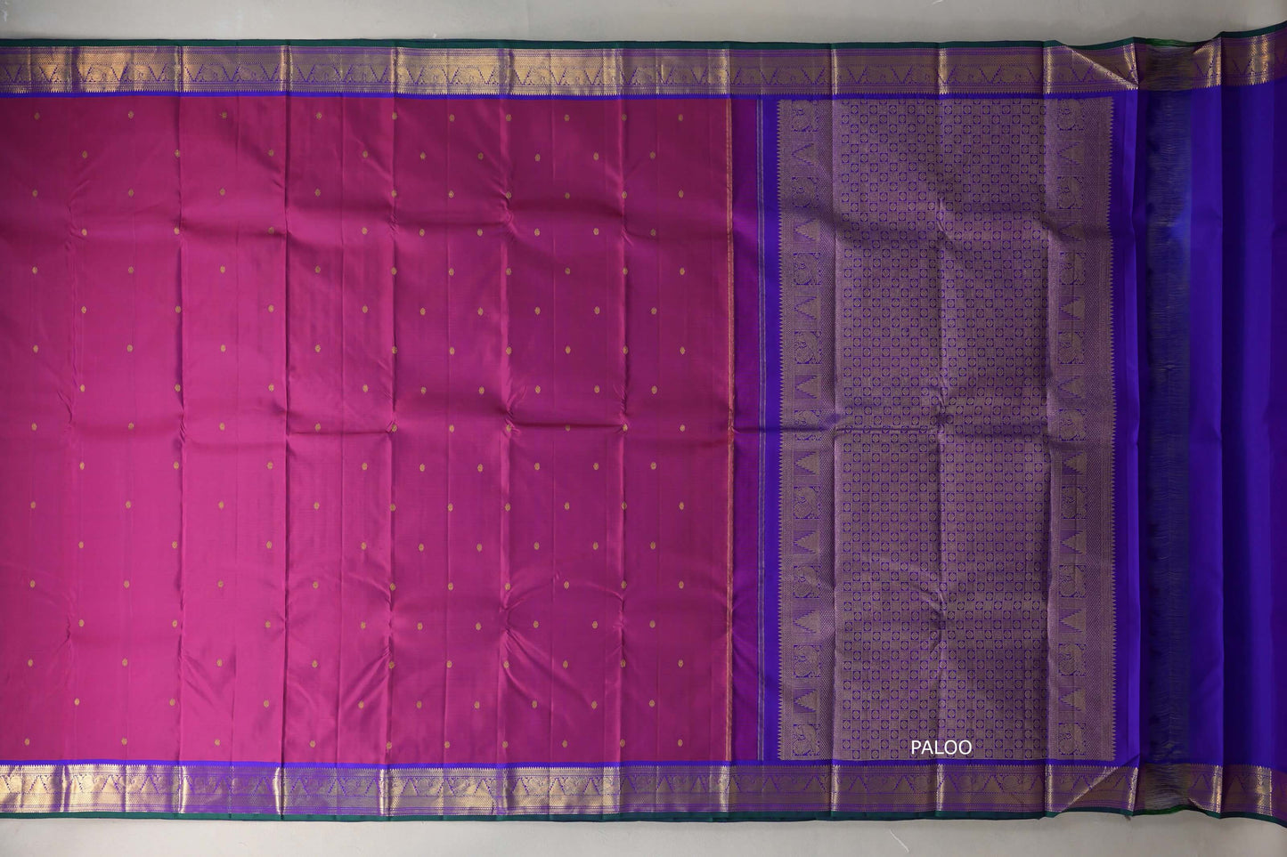 Magenta Vintage Kanjivaram Silk Saree SS9549