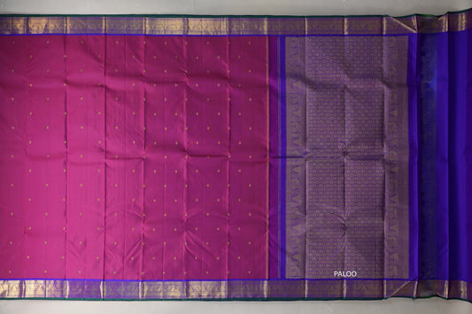 Magenta Vintage Kanjivaram Silk Saree SS9549