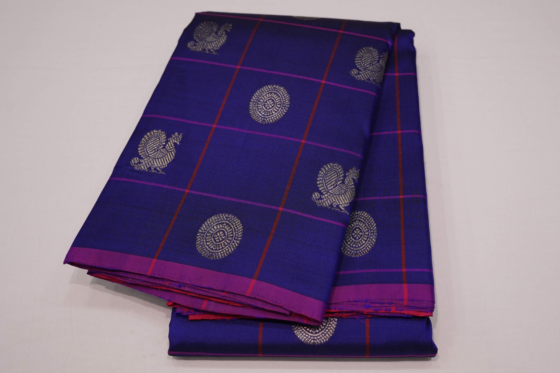 Violet vintage kanchipuram silk saree