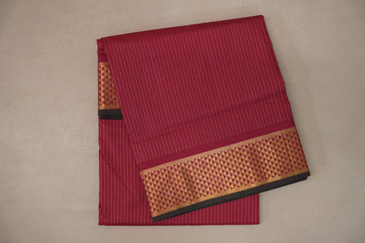 Maroon Ten Yards Silk Saree SS9560