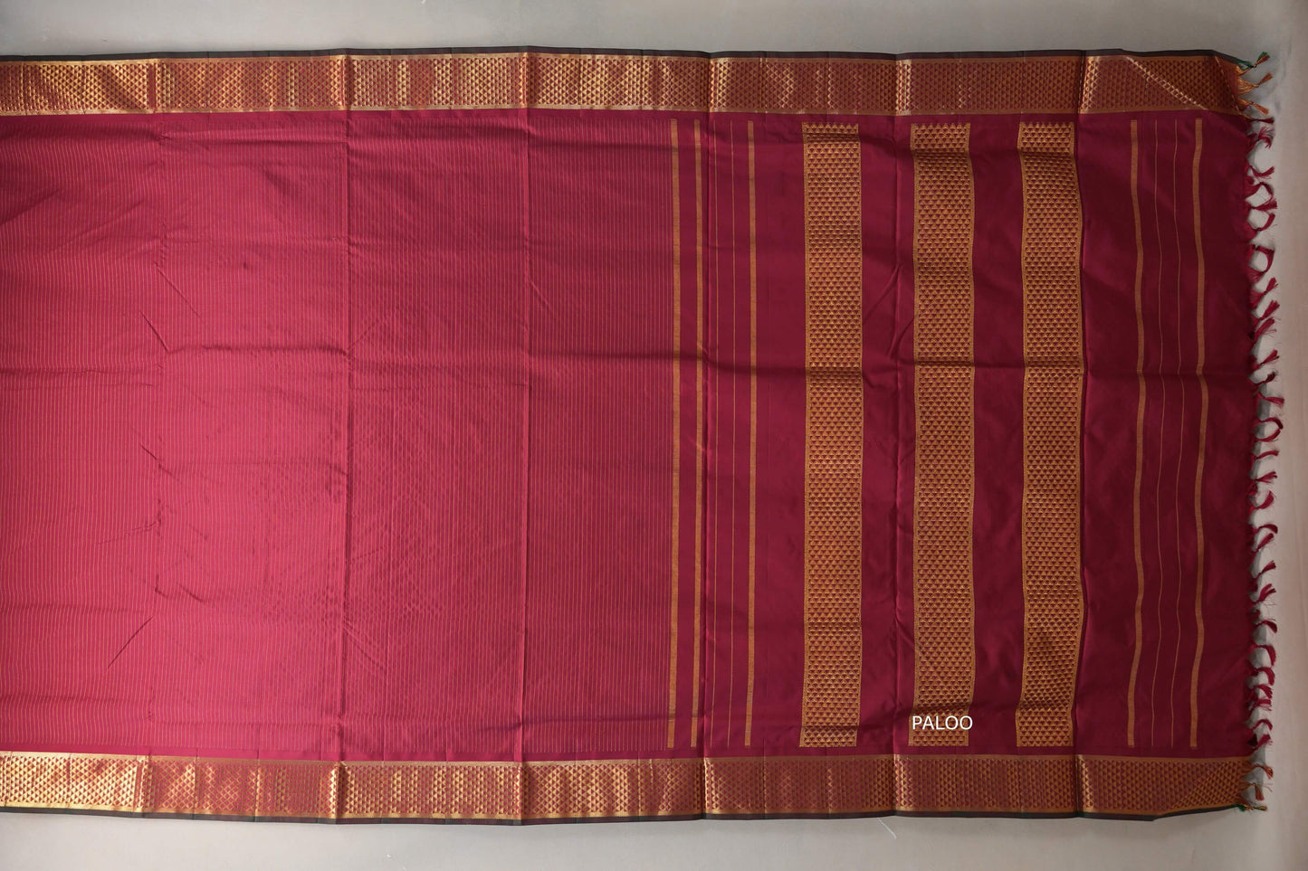 Maroon Ten Yards Silk Saree SS9560