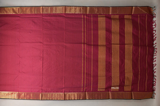 Maroon Ten Yards Silk Saree SS9560