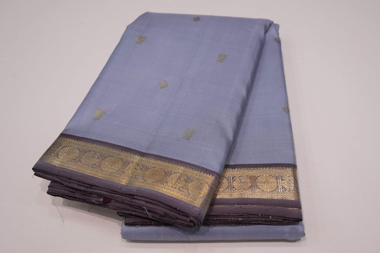 Grey vintage kanchipuram silk saree
