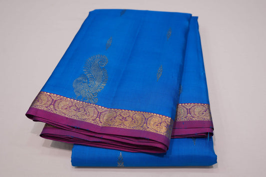 Anantha blue vintage kanchipuram silk saree