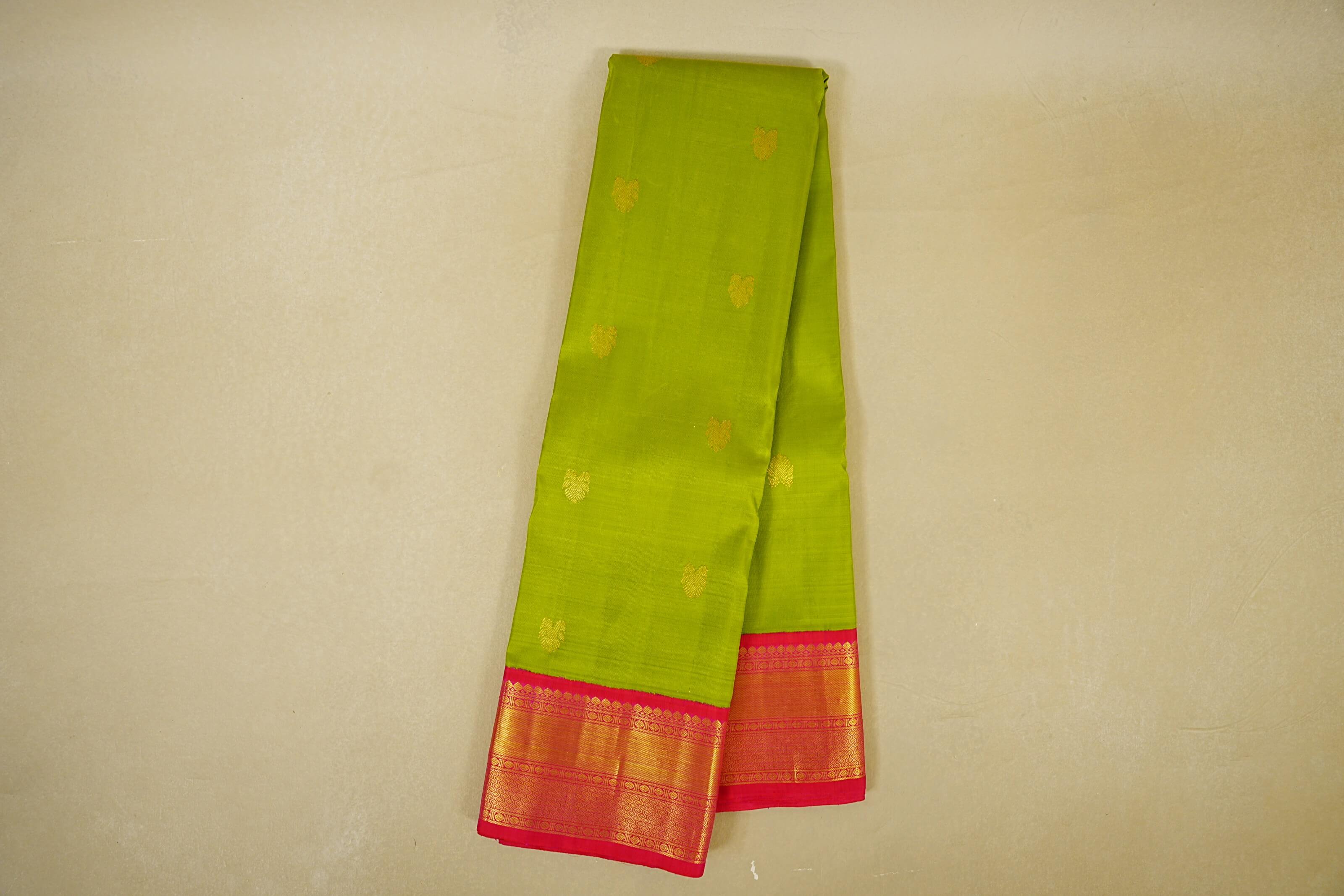 Parrot Green Vintage Kanjivaram Silk Saree online