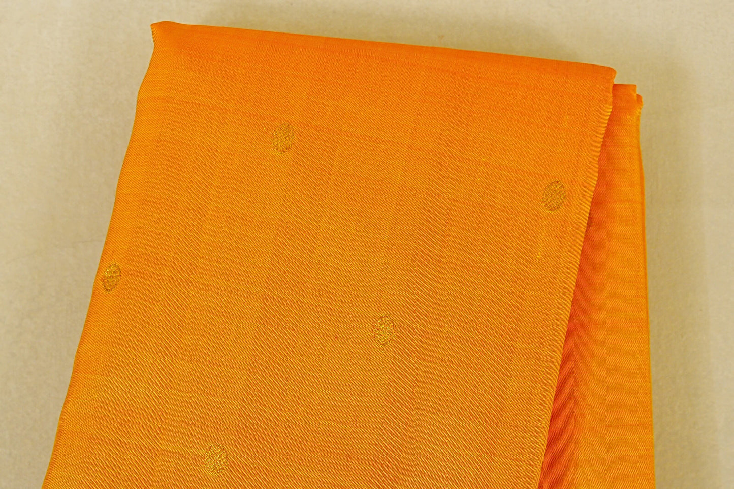 Deep Turmeric Yellow Vintage Kanjivaram Silk Saree body zoom