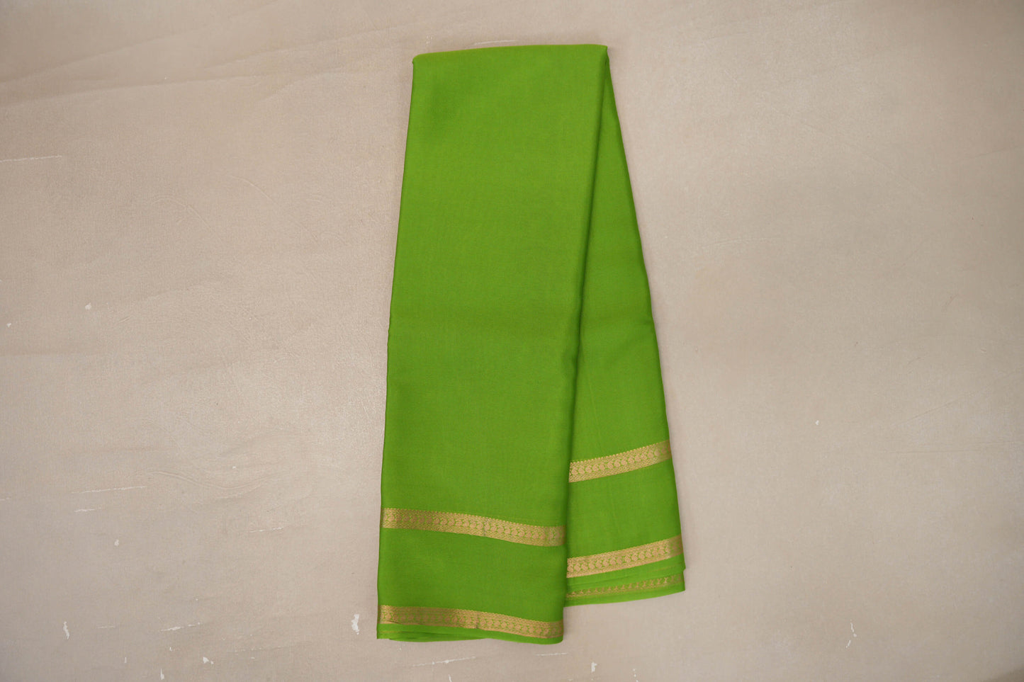 Online Bright Parrot Green Mysore Silk Saree