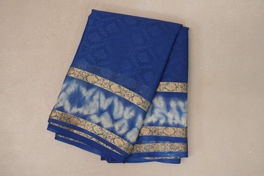 Ink Blue Mysore Silk Saree